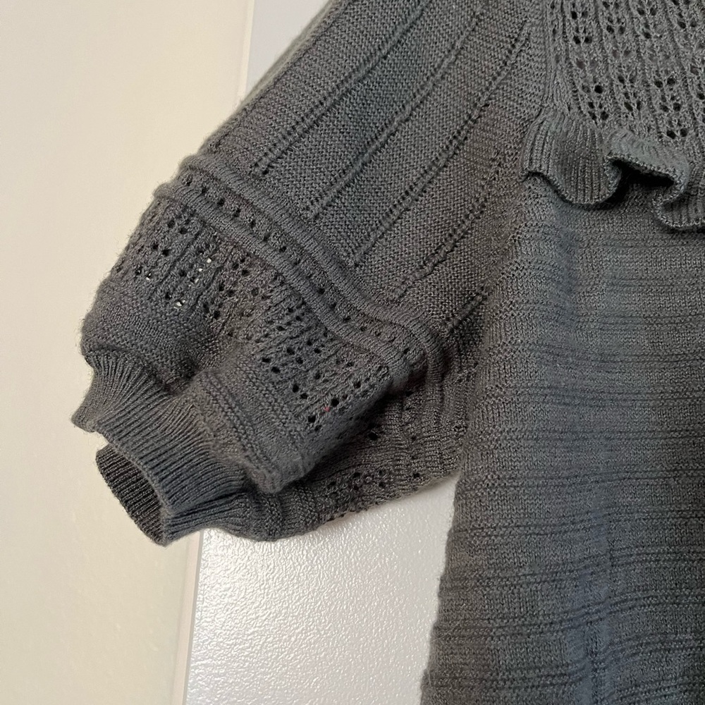 LOFT Ruffle Puff Sleeve Sweater - Picture 2 of 4